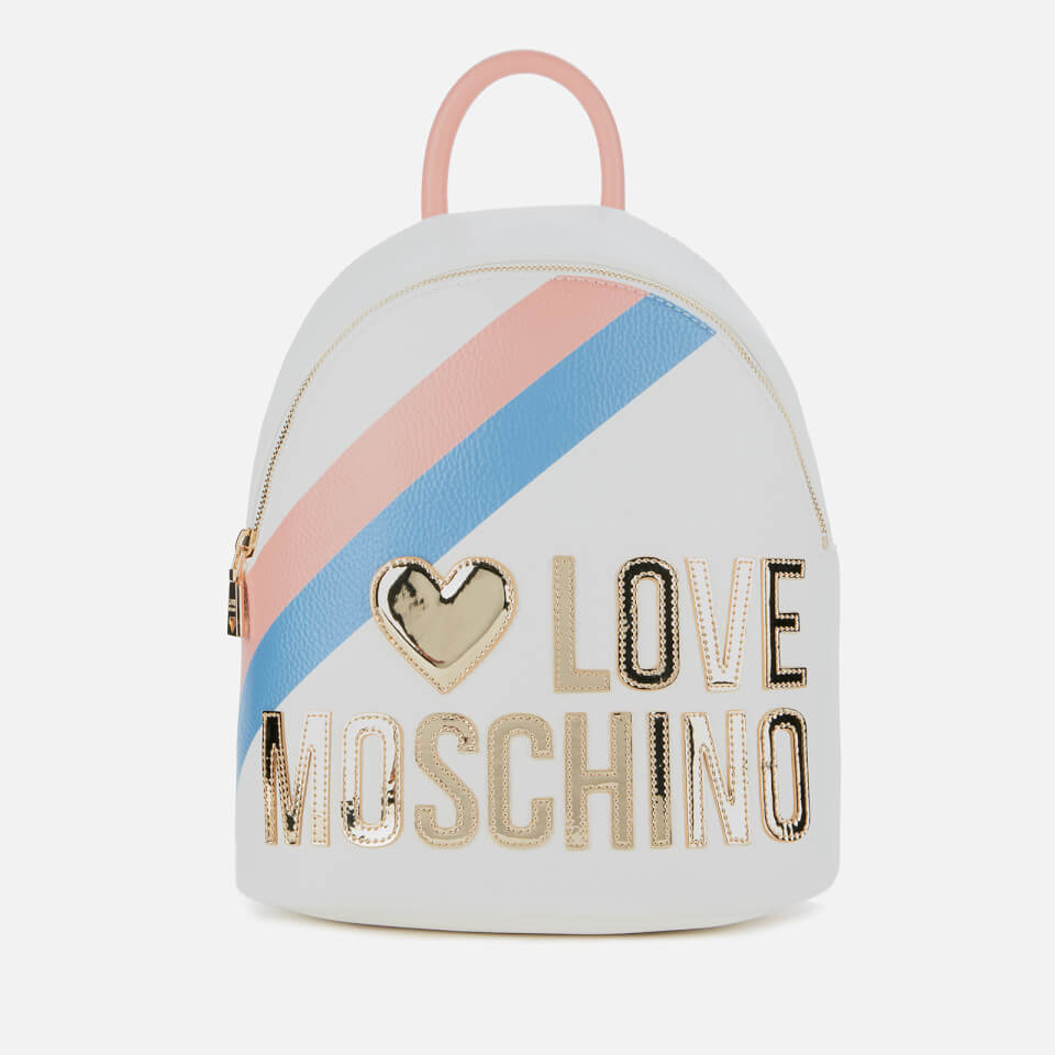 Love Moschino Women's Logo Stripe Backpack - Fantasy