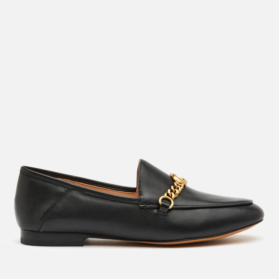 Coach Women s Helena C Chain Leather Loafers Black Allsole