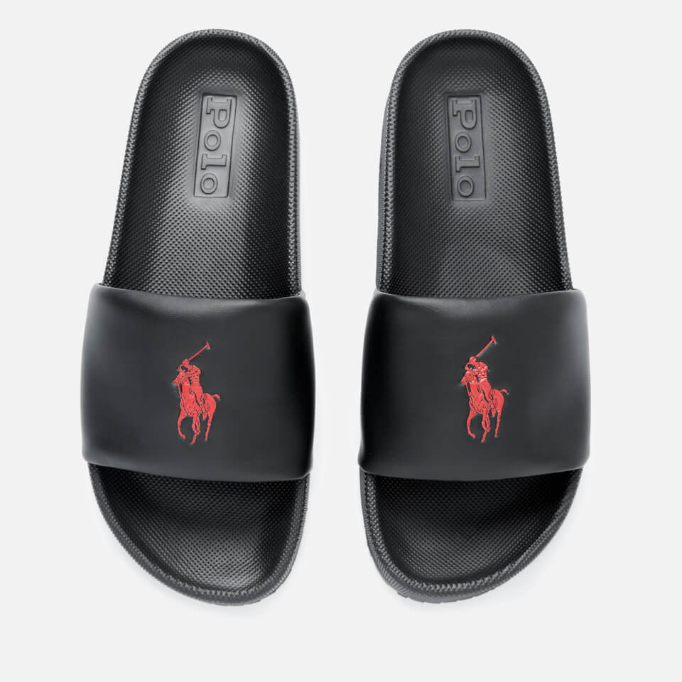 Polo Ralph Lauren Men's Cayson Slide Sandals - Black/Red | FREE UK Delivery  | Allsole