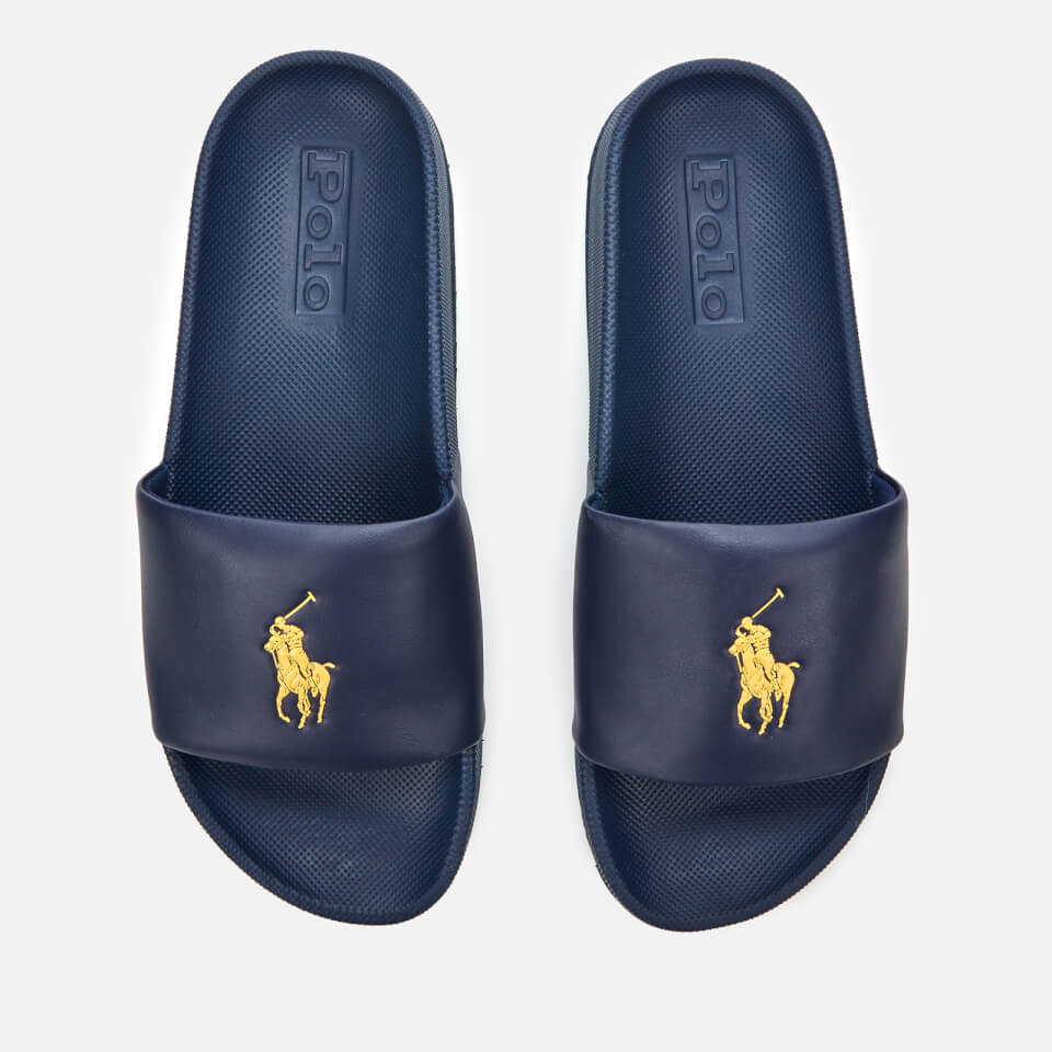 Polo Ralph Lauren Men's Cayson Slide Sandals - Newport Navy/Gold | FREE ...