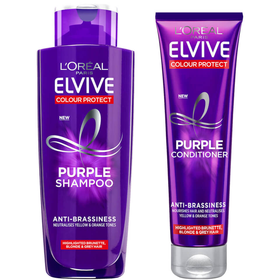 L'Oréal Paris Elvive Colour Protect Anti-Brassiness Purple Shampoo and Conditioner Set
