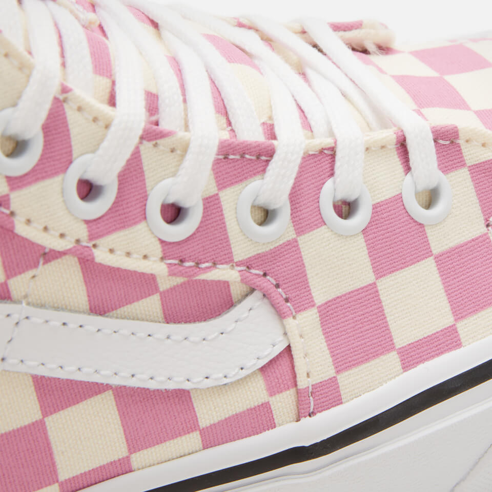 Vans sk8 hi pink checkerboard on sale