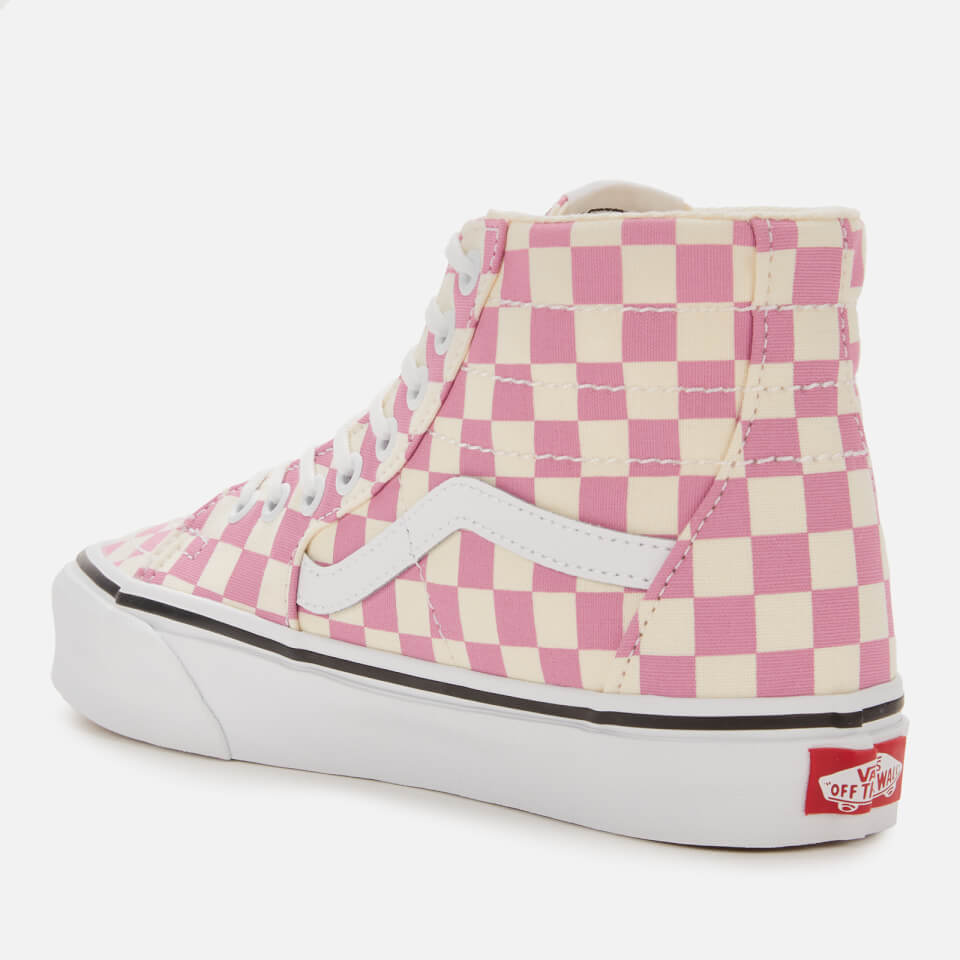 Vans Women s Sk8 Hi Tapered Checkerboard Hi Top Trainers Fuchsia