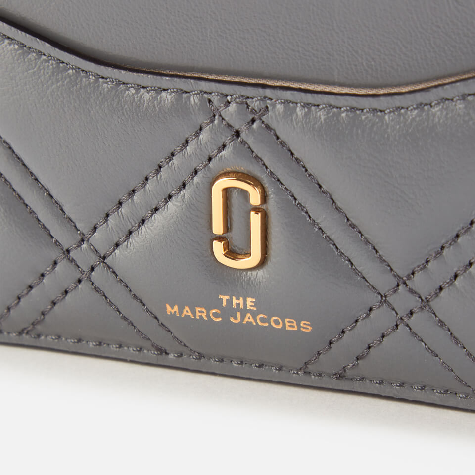 Marc Jacobs Women's Quilted Softshot Card Case - Dark Grey