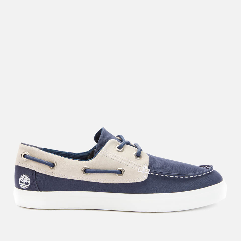 Timberland Men s Union Wharf Canvas 2 Eye Boat Shoes Navy Allsole