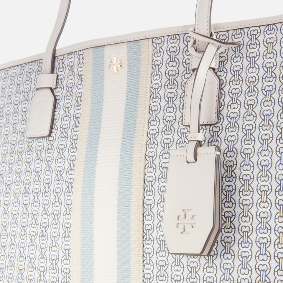 Tory Burch Women s Gemini Link Canvas Tote Bag New Ivory