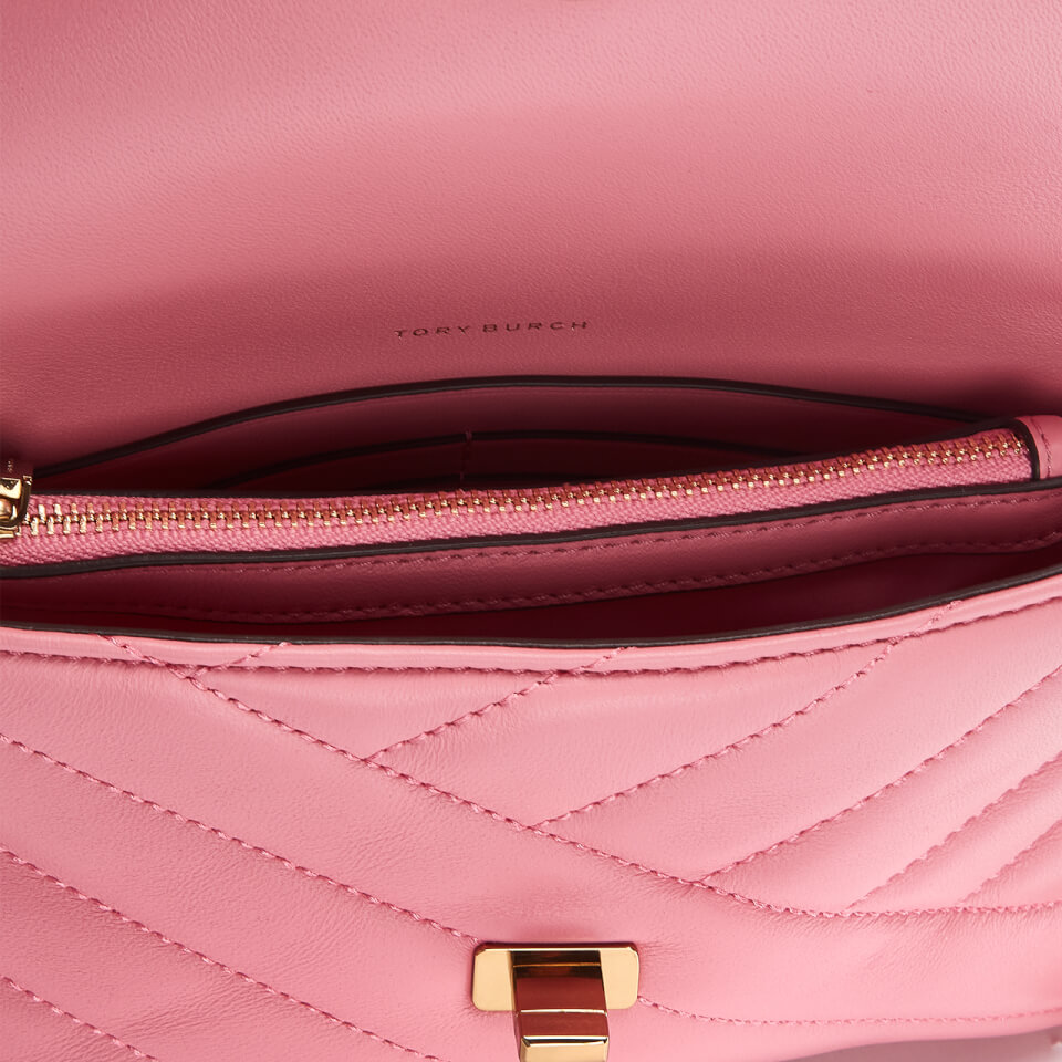 Mini Kira Chevron Top Handle Chain Wallet: Women's Designer Mini Bags