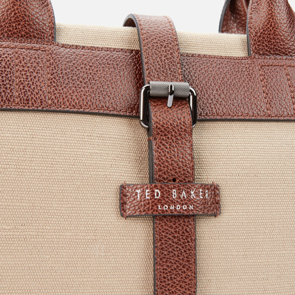 Ted Baker Men's Litle Recycled Canvas Document Bag - Natural