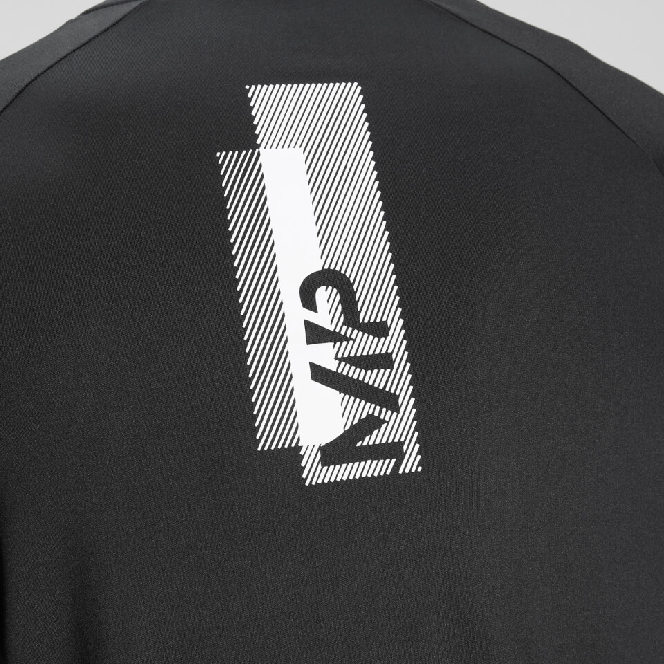 Men's Printed Training Short Sleeve T-Shirt - Black
