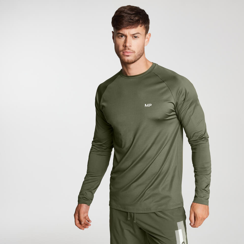 MP Men's Printed Training Long Sleeved Top - Army Green