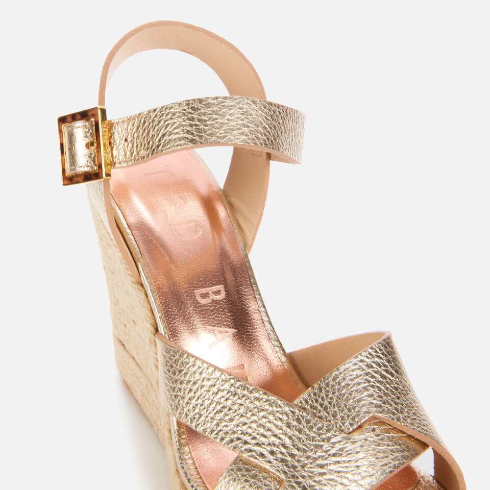 Ted baker online gold wedges
