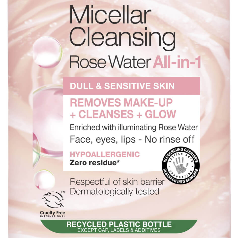 Garnier Micellar Rose Water Cleanse & Glow 400ml FREE Delivery