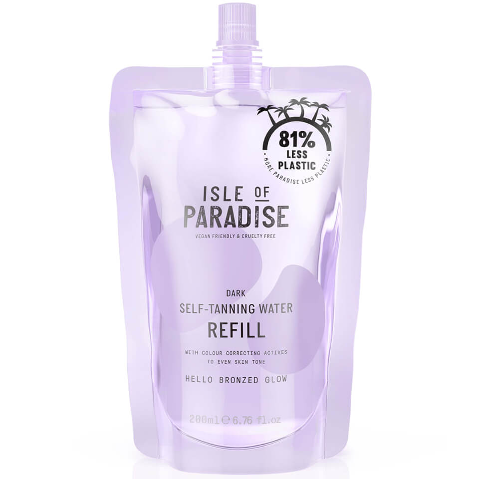 Isle of Paradise Self-Tanning Water Refill Pouch Dark 200ml