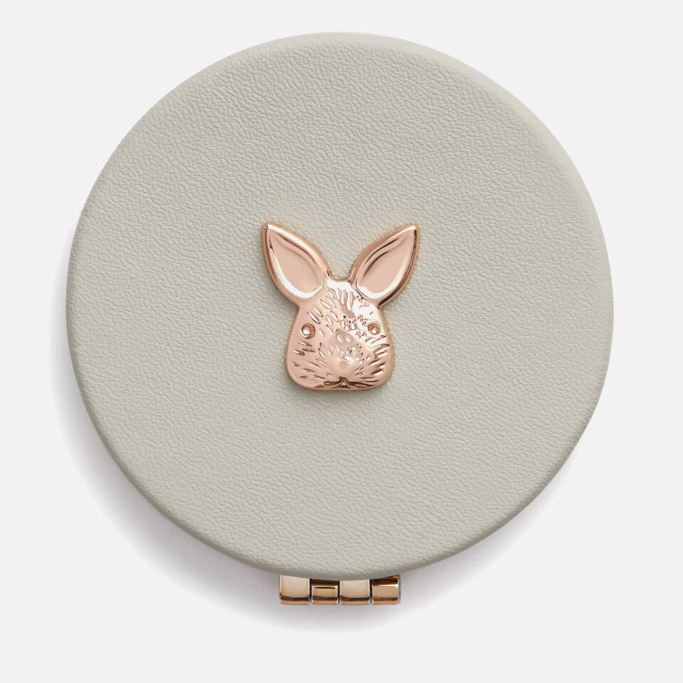 Olivia Burton Women's 3D Bunny Compact Mirror - Grey & Rose Gold