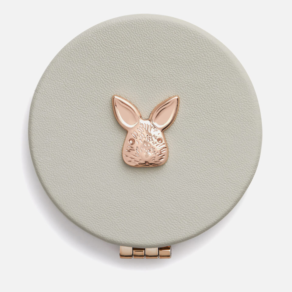 Olivia Burton Women s 3D Bunny Compact Mirror Grey Rose Gold