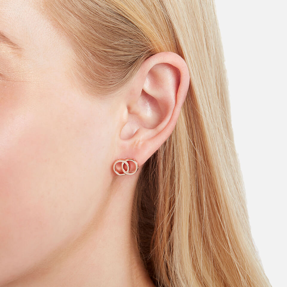 Olivia Burton Women's Interlink Earrings - Rose Gold