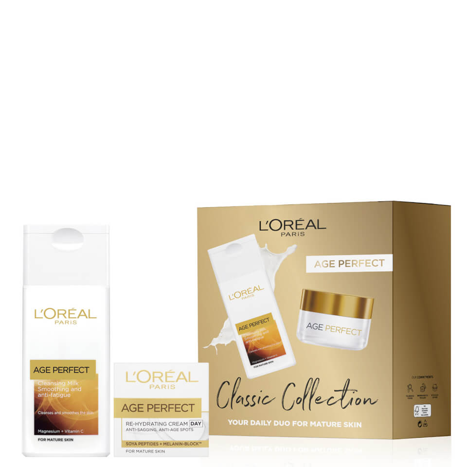 L'Oreal Paris Age Perfect Cleanser & Day Cream Classic Collection Gift Set for Her