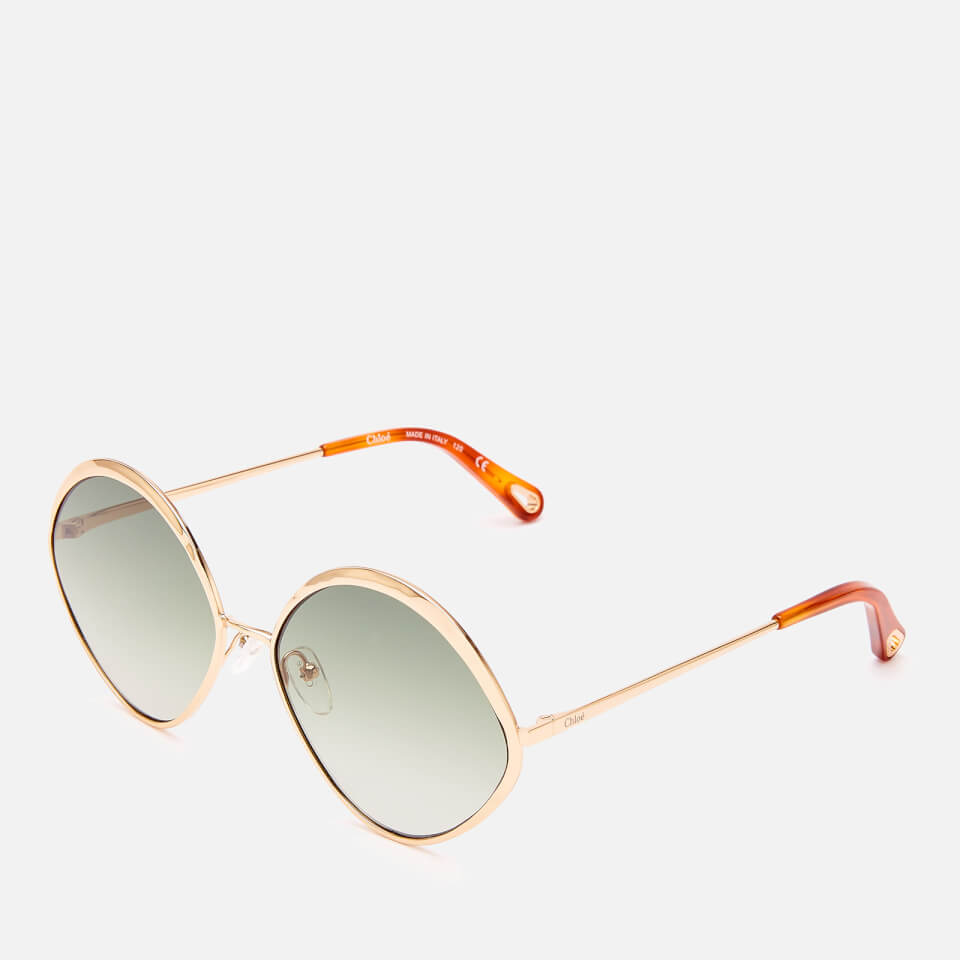 Chloé Women's Dani Round Frame Sunglasses - Gold/Green