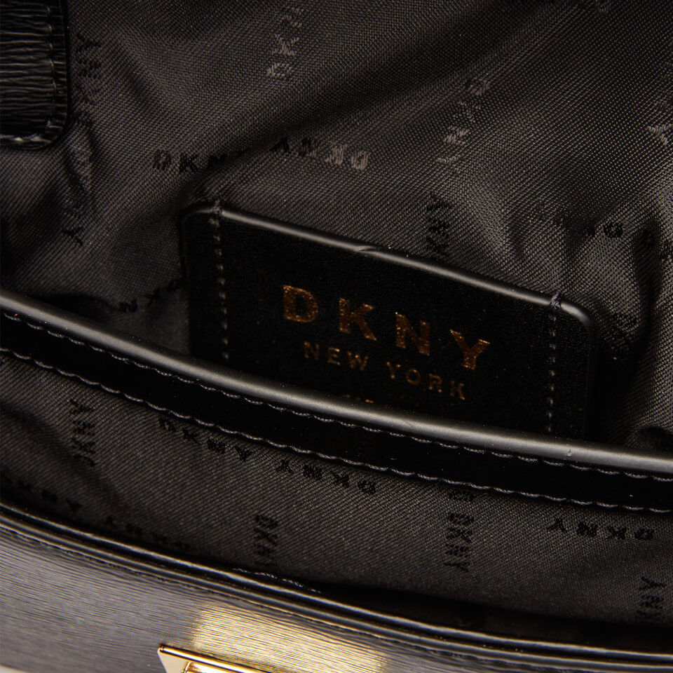 DKNY Women's Jojo Small Flap Cross Body Bag - Black/Gold