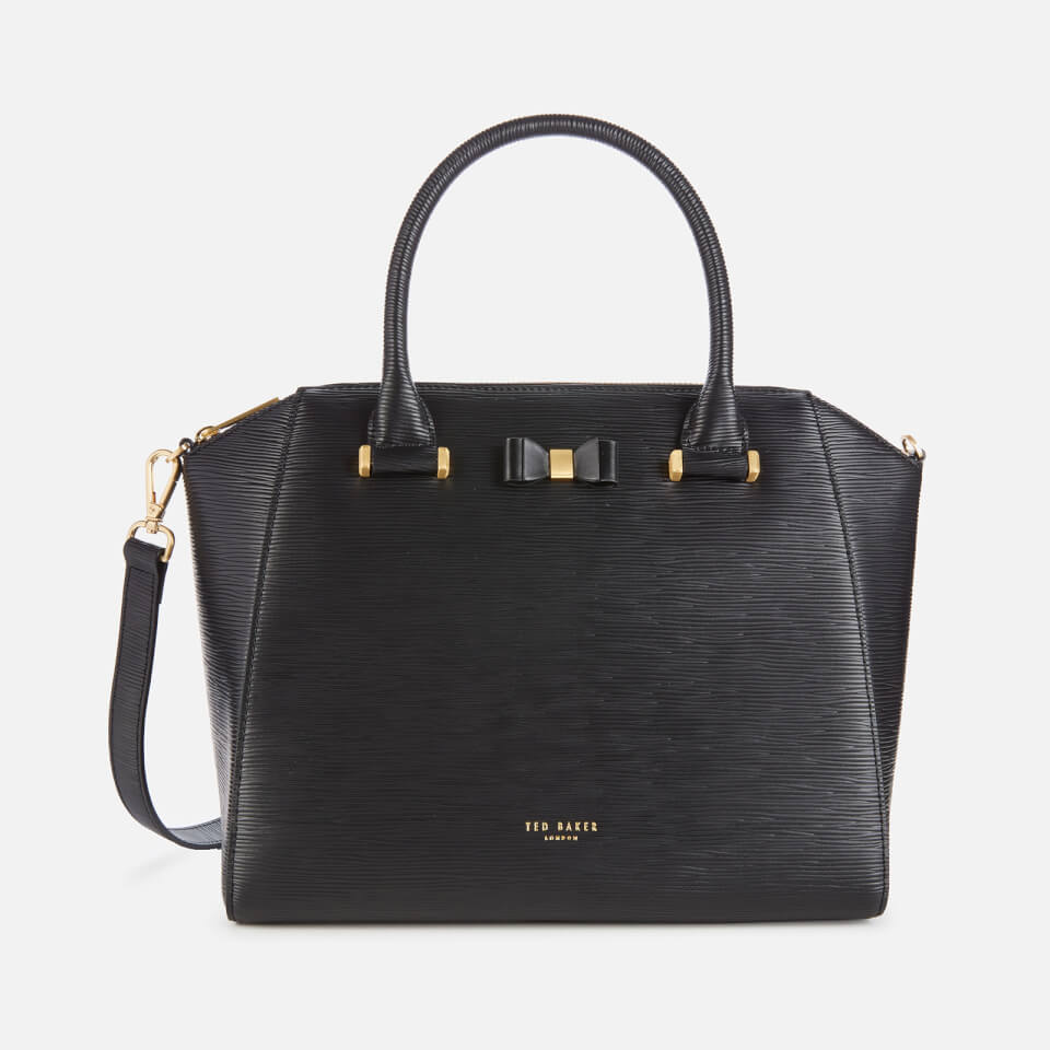 Ted baker daryyl bow leather tote bag sale