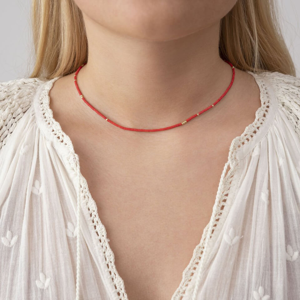 Anni Lu Women's Sun Stalker Necklace - Sangria