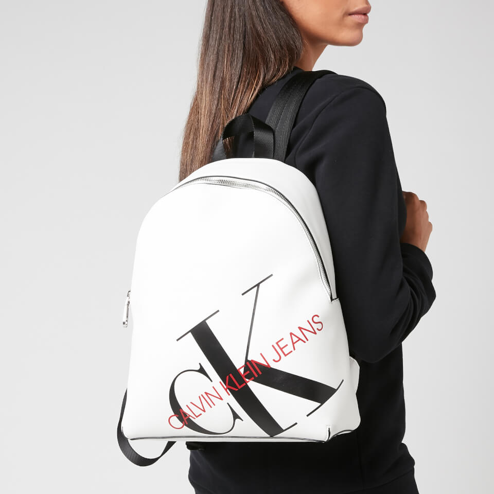 Calvin Klein Jeans Women's Logo Backpack - Bright White