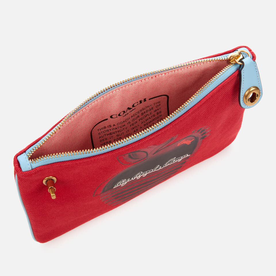 Coach 1941 Women's Retro Big Apple Camp Canvas Turnlock Pouch - Red Apple