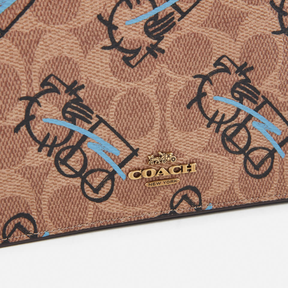 Coach 1941 Women's Signature All Over Horse and Carriage 3 by Guang Yu Hayden Bag - Tan Black Multi