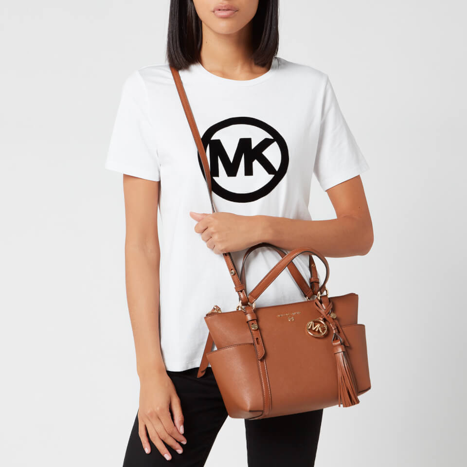 MK Sullivan Small Saffiano Leather Top-Zip Tote Bag