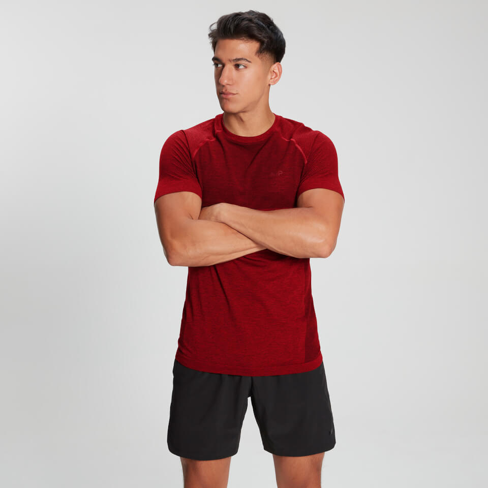 MP Men's Essential Short Sleeve Seamless T-Shirt - Danger Marl