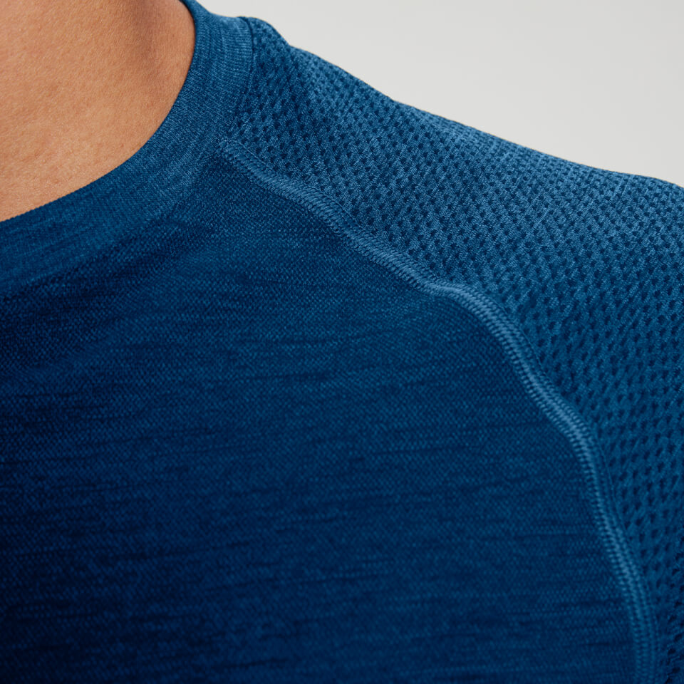 MP Men's Essential Short Sleeve Seamless T-Shirt - Pilot Blue Marl