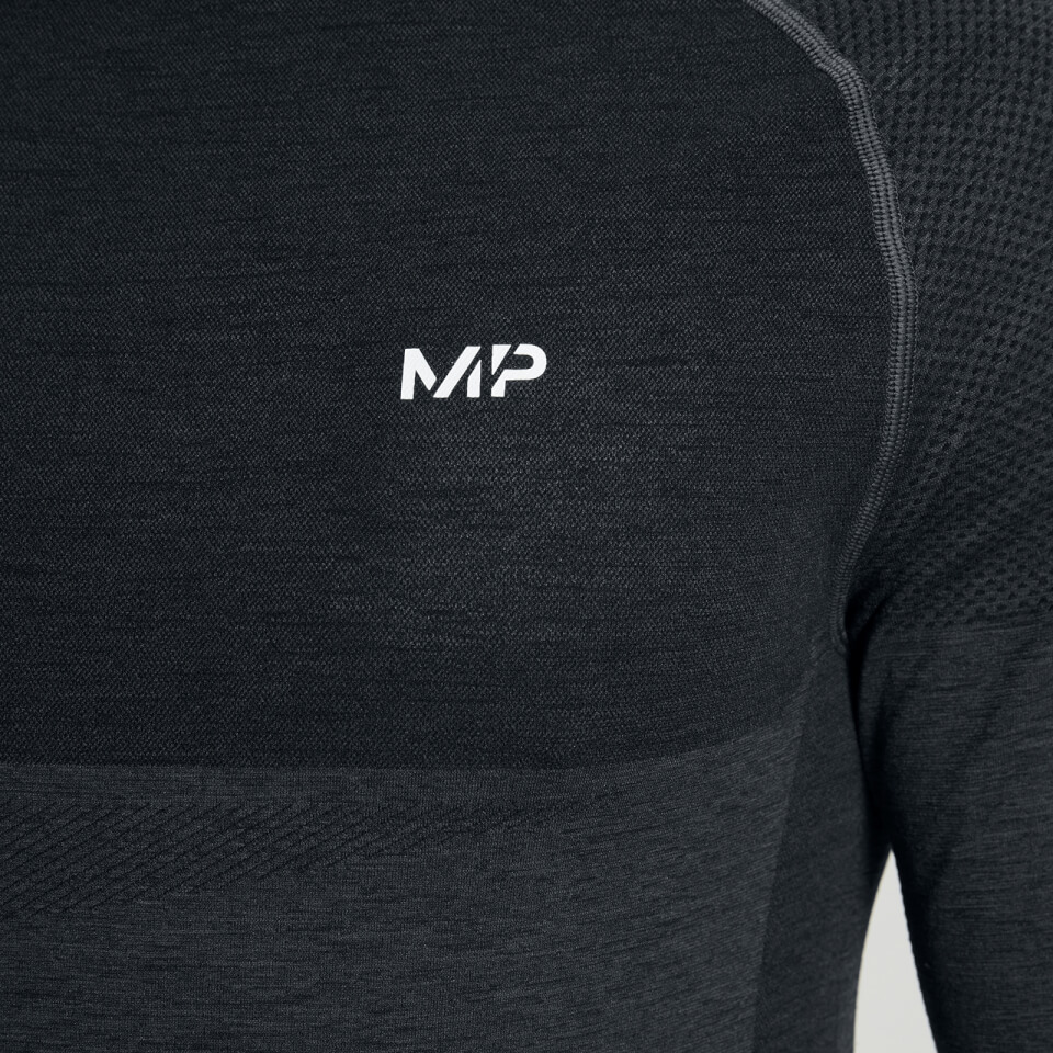 MP Men's Essential Long Sleeve Seamless T-Shirt - Carbon Marl