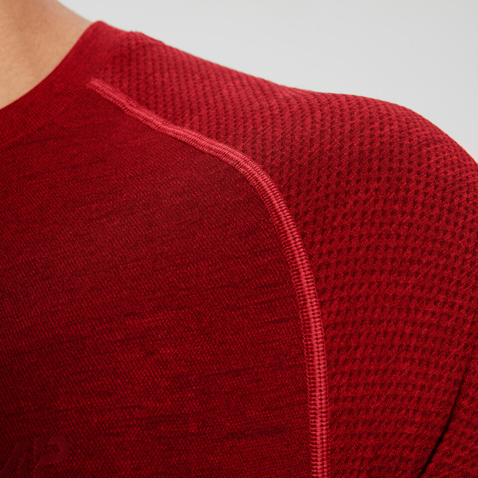 MP Men's Essential Long Sleeve Seamless T-Shirt - Danger Marl