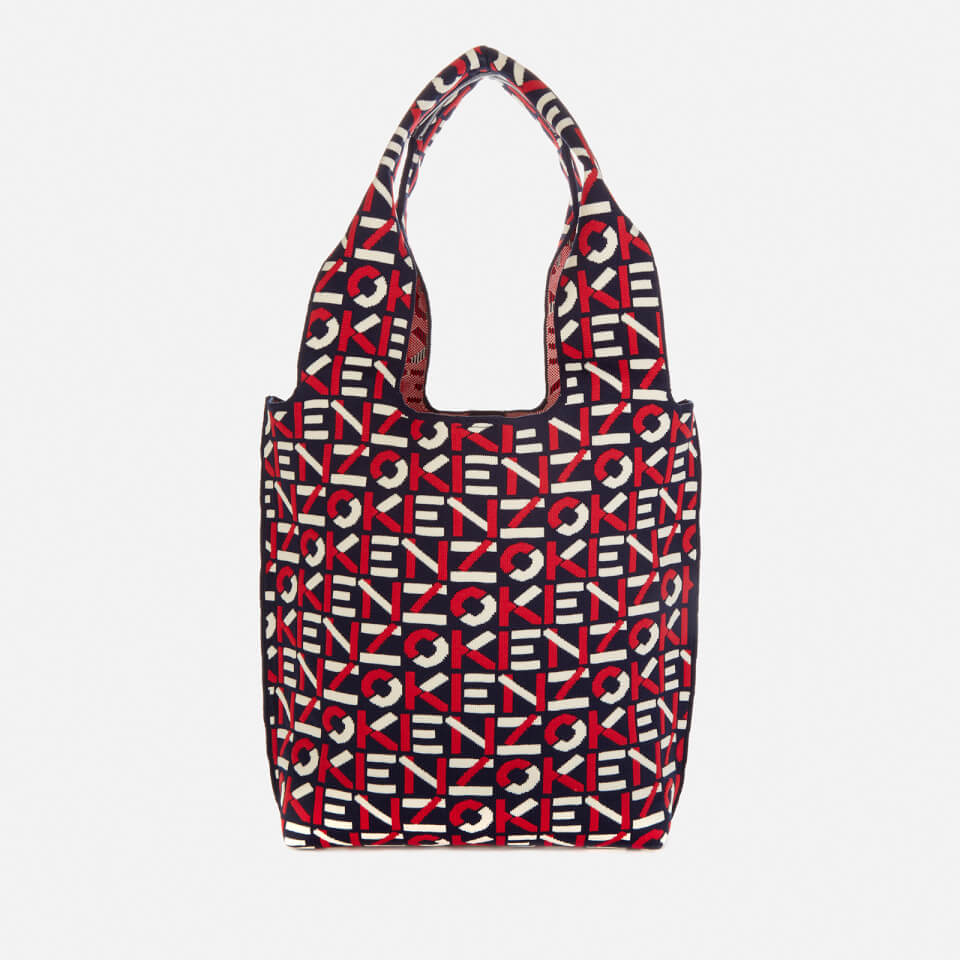 KENZO Women's Recycled Monogram Small Tote Bag - Medium Red