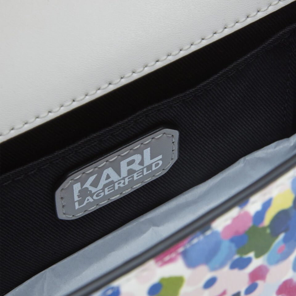 KARL LAGERFELD Women's K/Signature Special Degrade Shoulder Bag - White