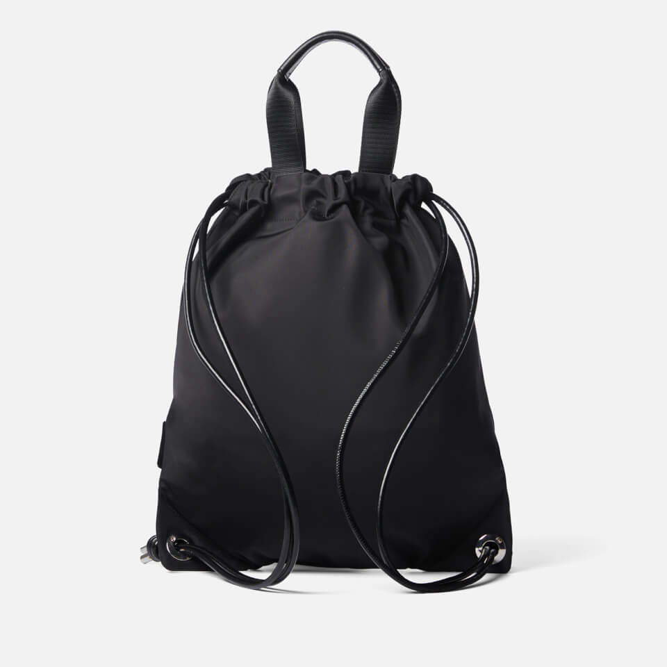 KARL LAGERFELD Women's K/Ikonik Nylon Flat Backpack - Black