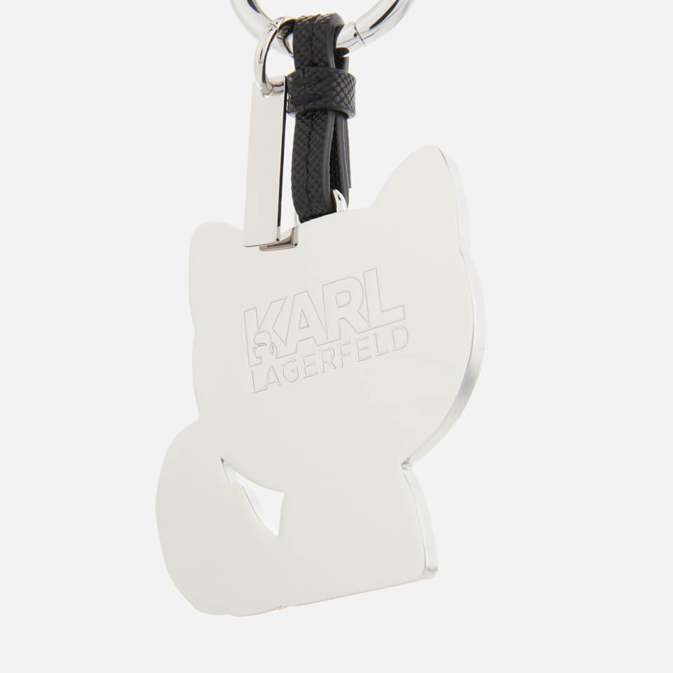 KARL LAGERFELD Women's K/Ikonik Choupette Keychain - Black/White