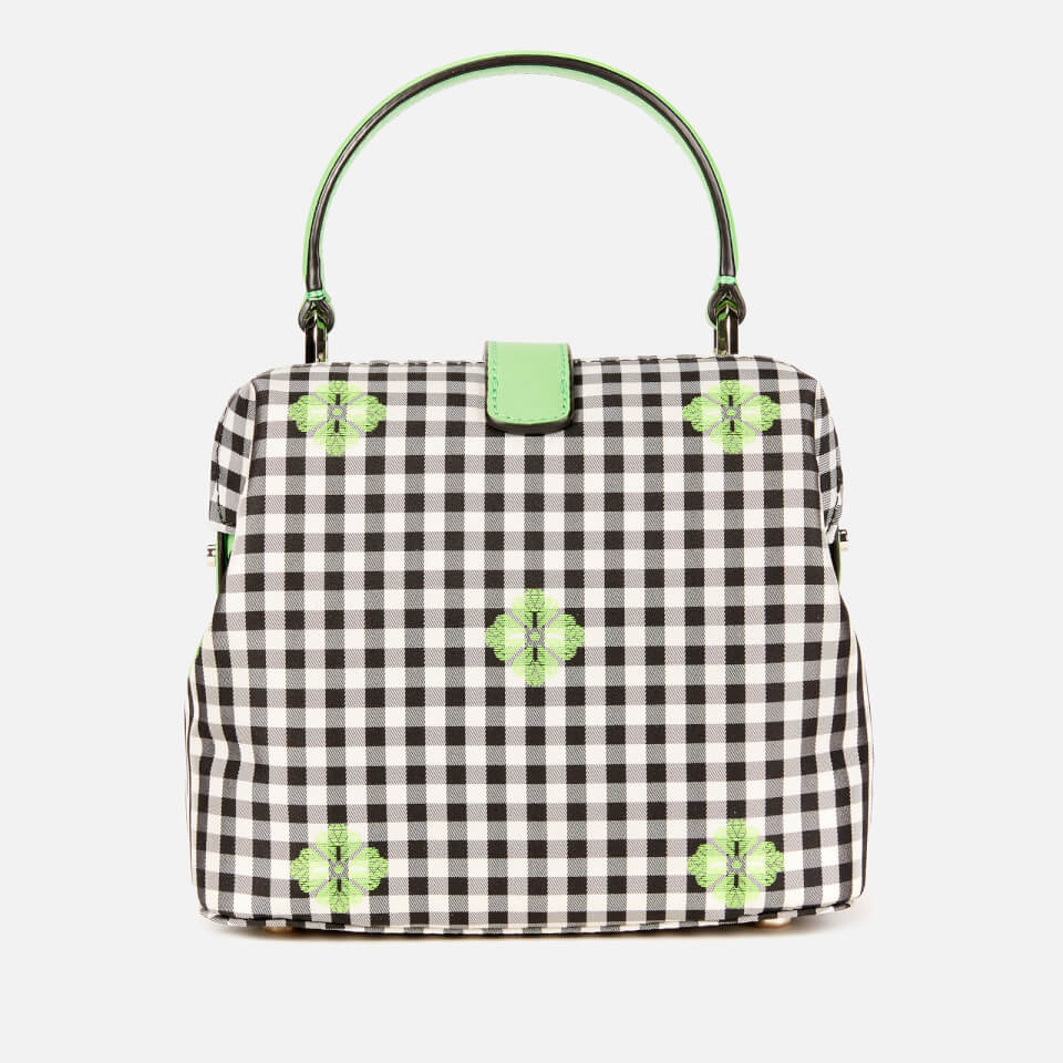 Kate Spade New York Women's Remedy Gingham Small Top Handle Bag - Green Multi