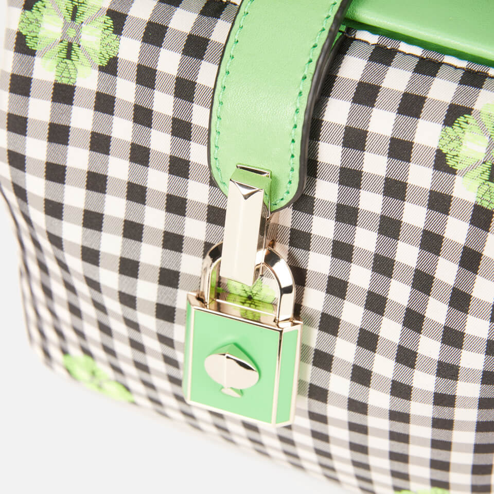 Kate Spade New York Women's Remedy Gingham Small Top Handle Bag - Green Multi