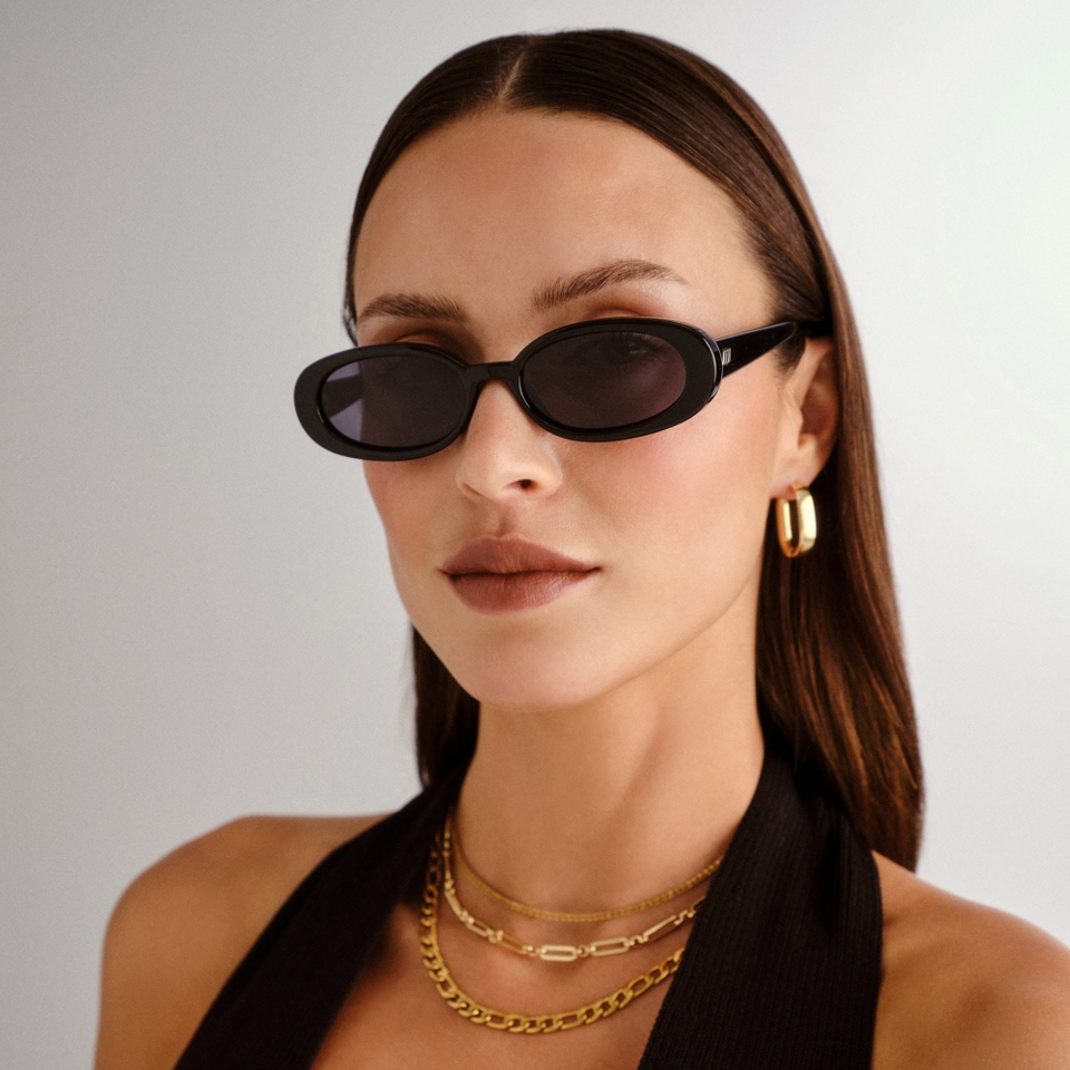 Le Specs Outta Love Acetate Oval-Frame Sunglasses