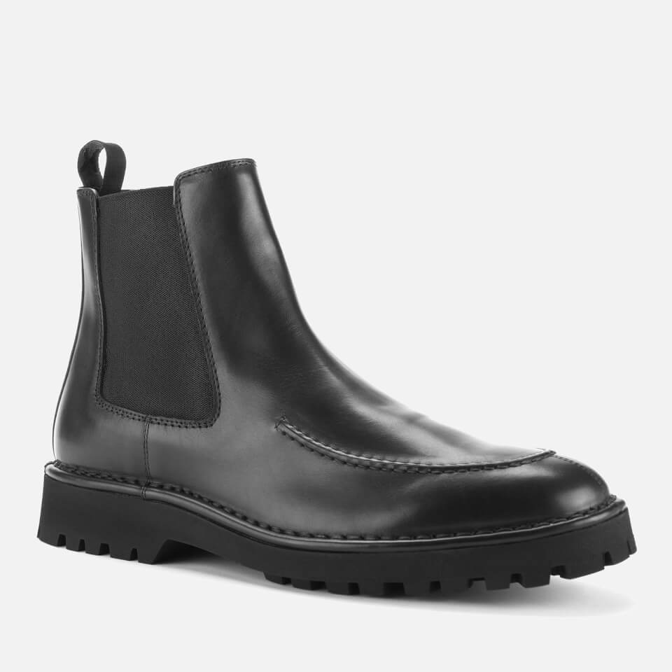 KENZO Men s Mount Leather Chelsea Boots Black Allsole