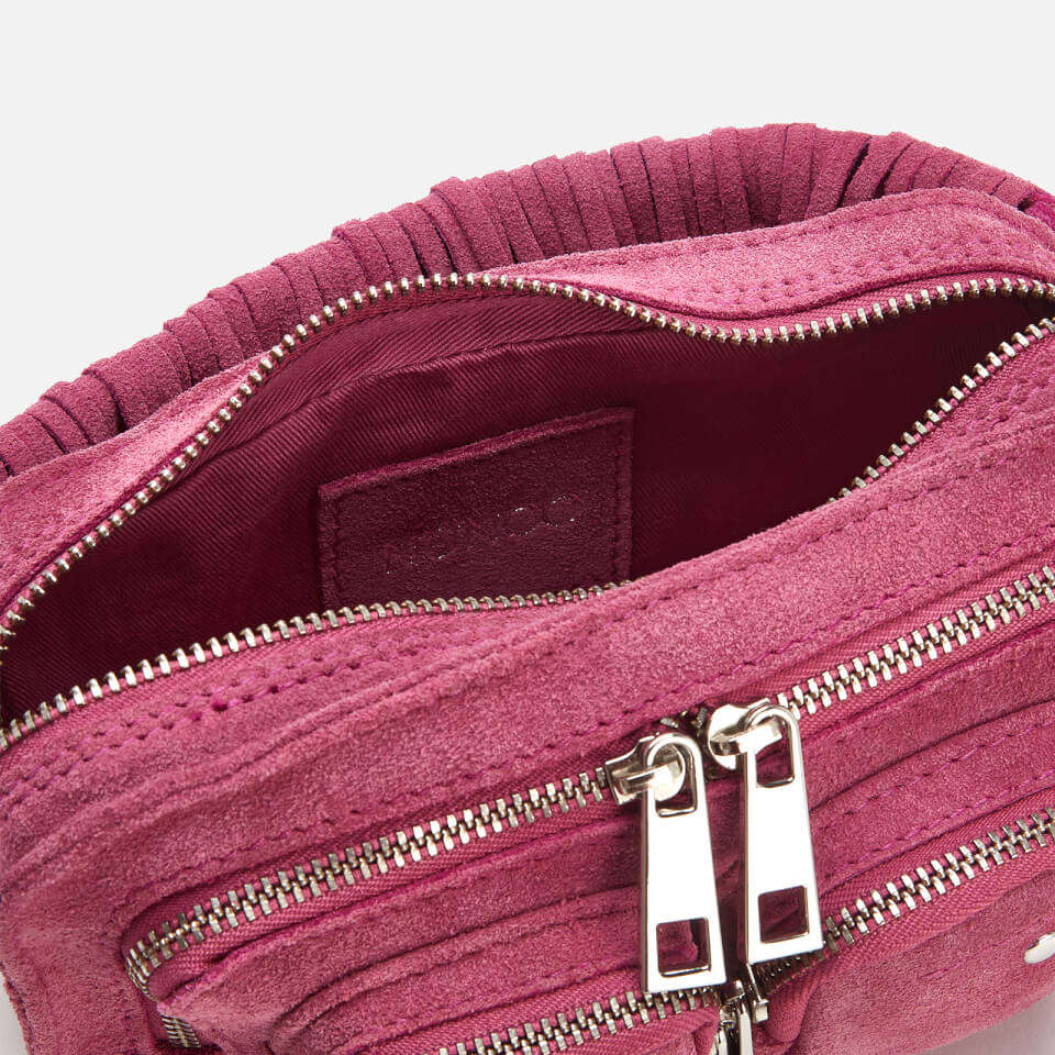 Núnoo Women's Helena Fringe Suede Bag - Pink