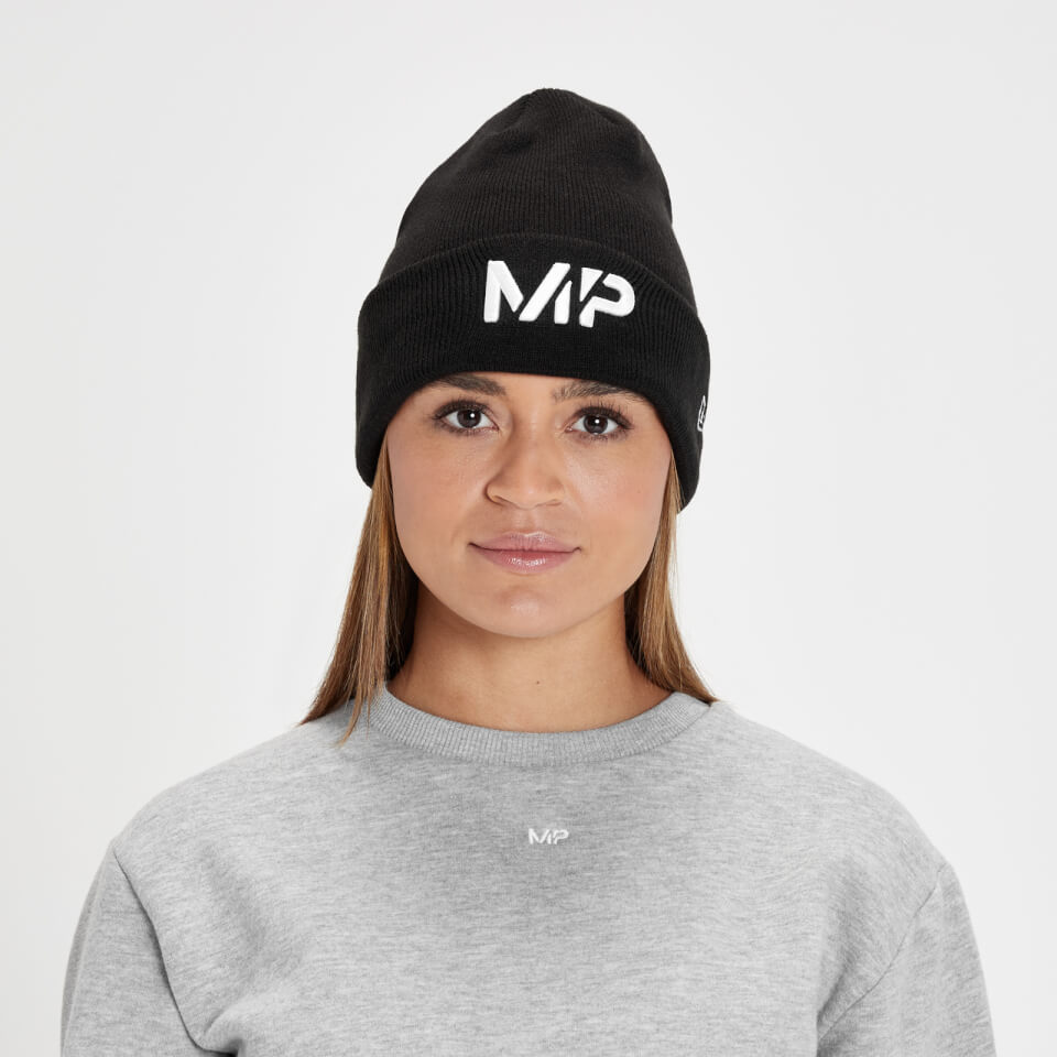 MP NEW ERA Cuff Knitted Beanie - Black/White