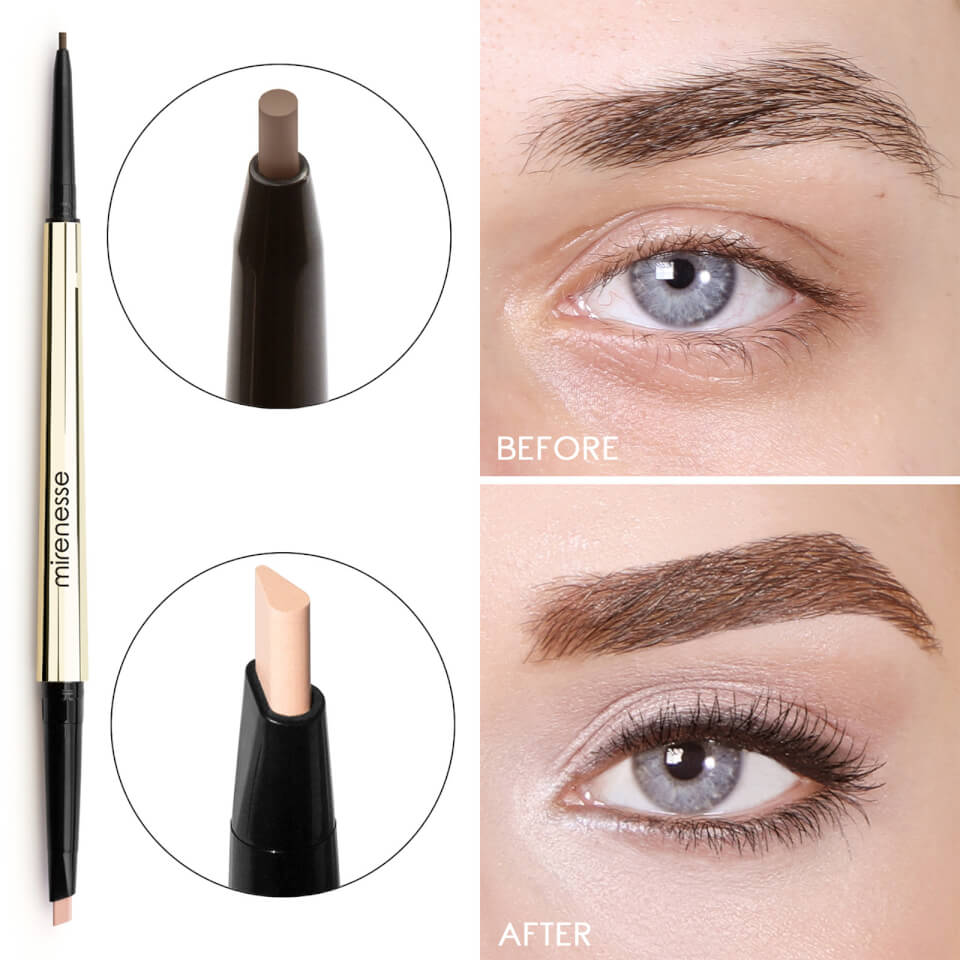 mirenesse All Day Micro Brow Pencil and Shaping Mascara Set - 1 Taupe