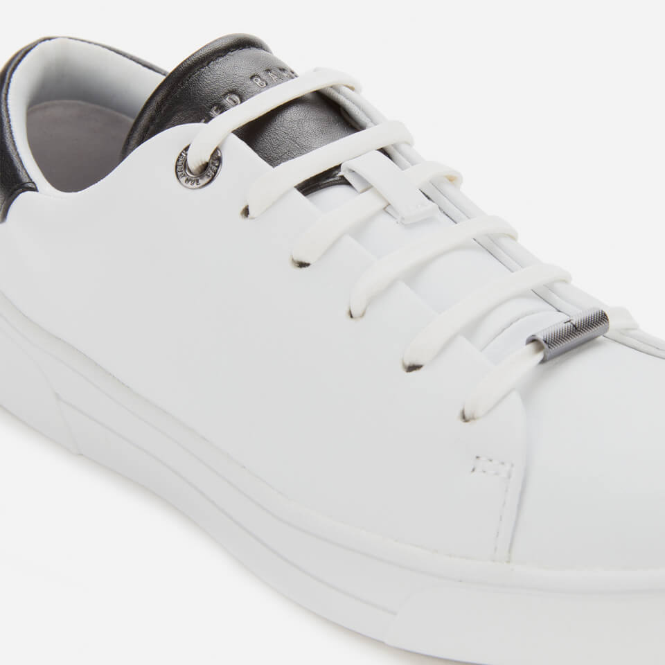 Ted Baker Women's Zenib Leather Low Top Trainers - White | Worldwide  Delivery | Allsole
