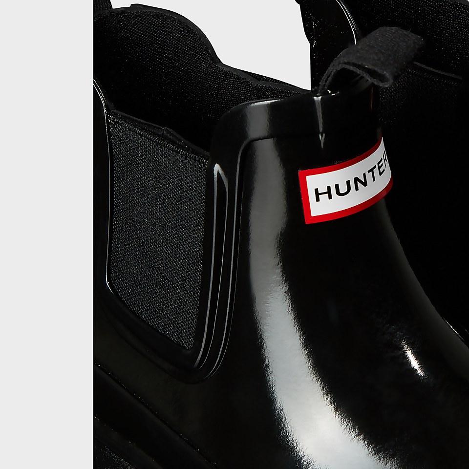 Hunter Original Kids' Chelsea Boot - Black Patent - UK 13 Kids 3