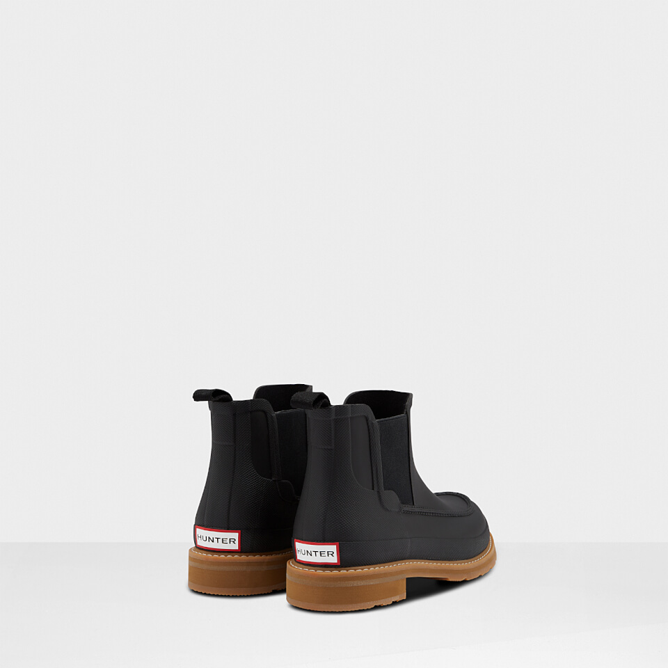 Hunter Men s Original Moc Toe Chelsea Boots Black Allsole