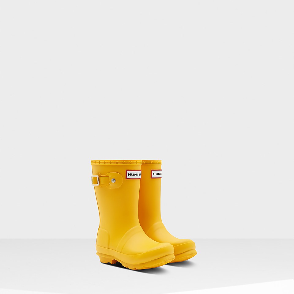 Hunter Original Little Kids Wellington Boots Yellow Allsole