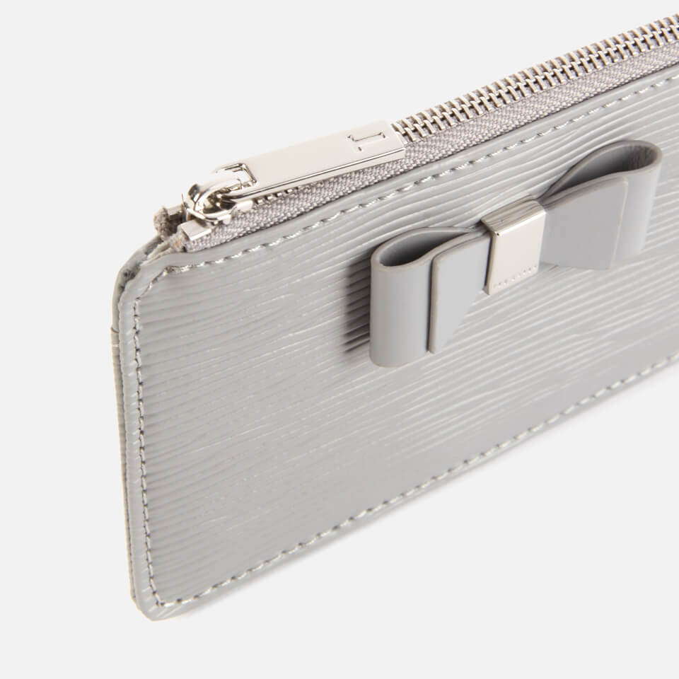 Ted Baker Women's Blueb Bow Detail Card Holder - Mid Grey