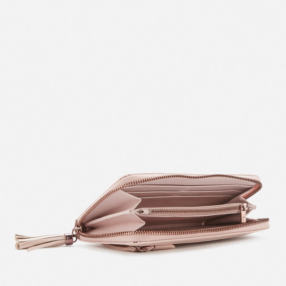 Ted Baker Women's Vonni Patent Tassel Zip Around Matinee - Nude Pink